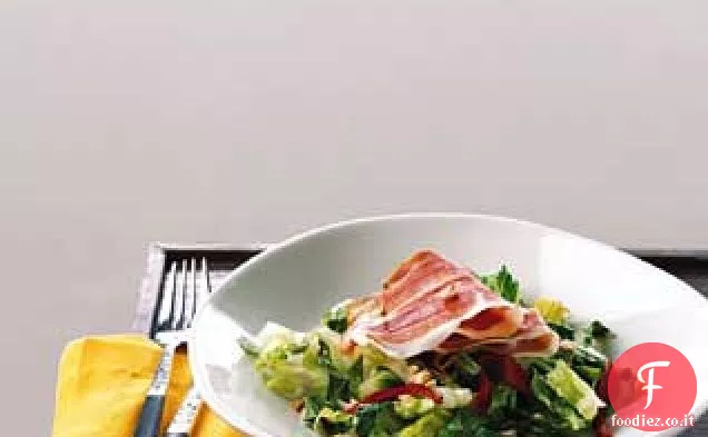 Insalata di Prosciutto Serrano con salsa di mandorle e aglio