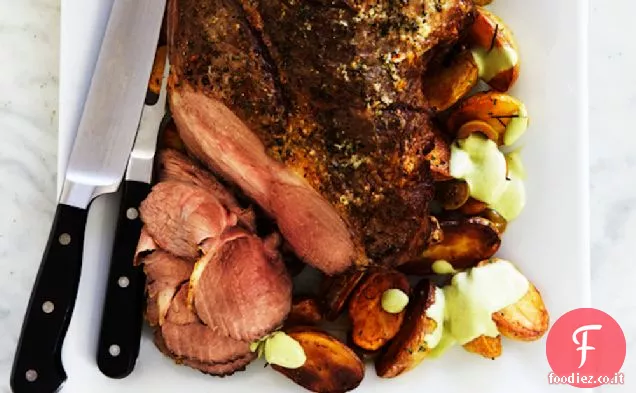 Agnello arrosto con Salsa di Tomatillo Ricetta