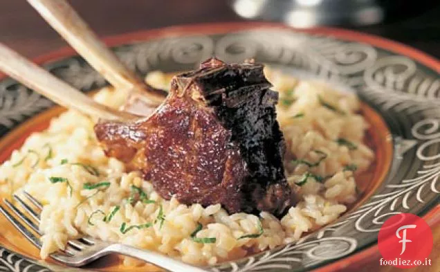 Costolette di Agnello con Risotto alla Menta