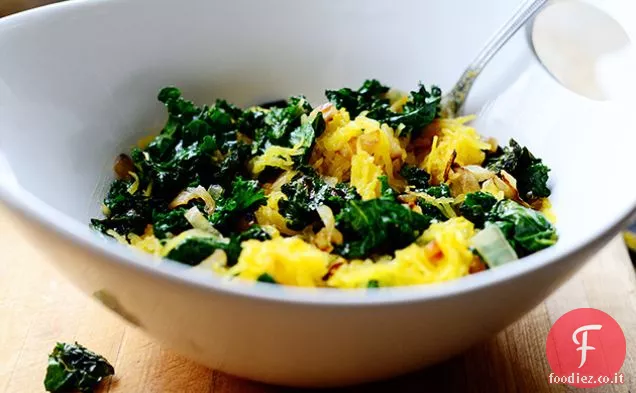 Spaghetti Arrosto Zucca e cavolo nero