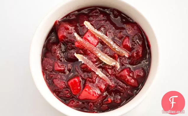 Pera e zenzero Salsa di mirtilli rossi