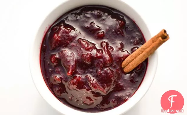 Vino rosso speziato Salsa di mirtilli rossi