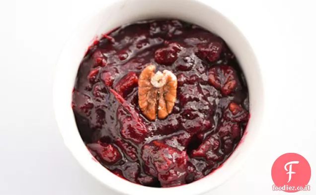Salsa di mirtilli con noci Pecan candite