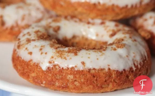 Pan di zenzero Ciambelle al forno con Gingersnap Glassa