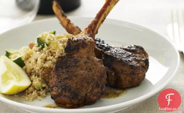 Costolette di agnello marocchino con Couscous speziato
