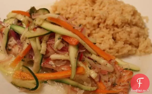 Salmone in un sacchetto