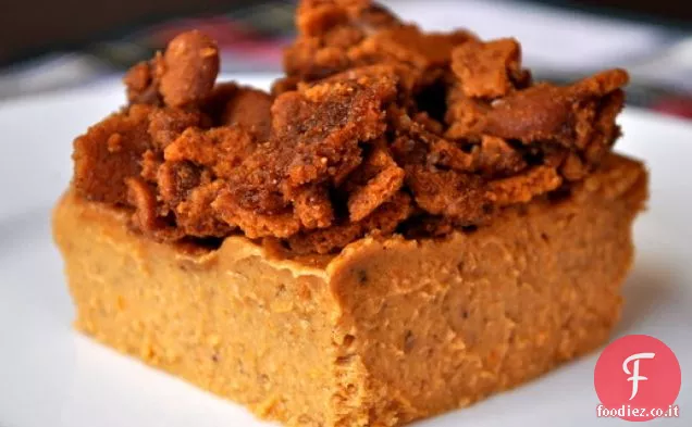 Crema pasticcera di zucca con Crumble di biscotti