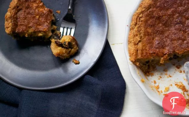 Torta di scacchi al rum e uva passa