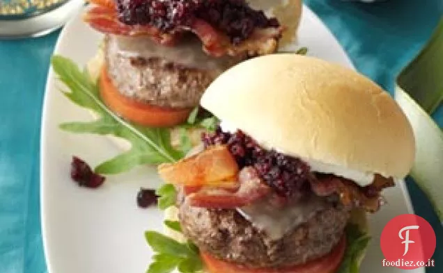 Mini hamburger di manzo al mirtillo