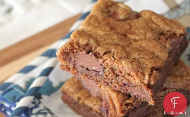 Brown Butter Gingersnap Chocolate Chip Cookie Bars / Biscotti di Natale