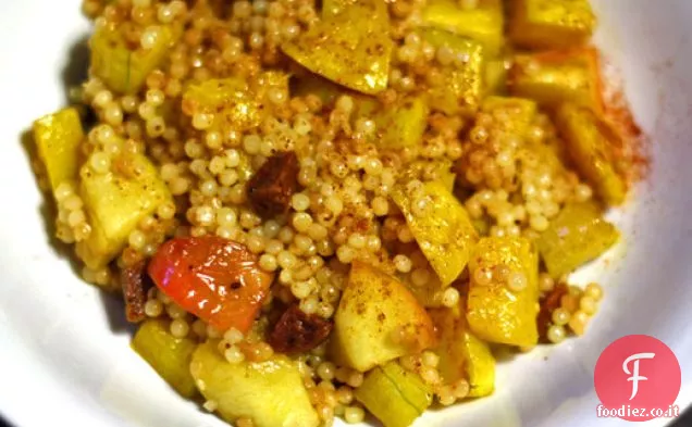 Couscous con zucca arrosto, mela e Chorizo