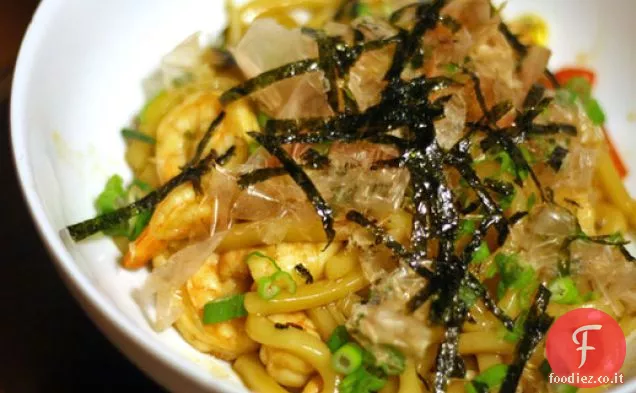 Yaki Udon con gamberetti