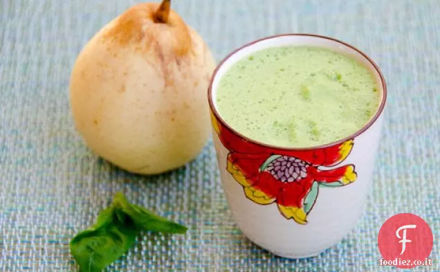 Pera asiatica, basilico e succo di limone