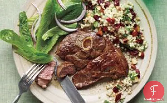 Agnello con Cuscus Pilaf e Insalata verde