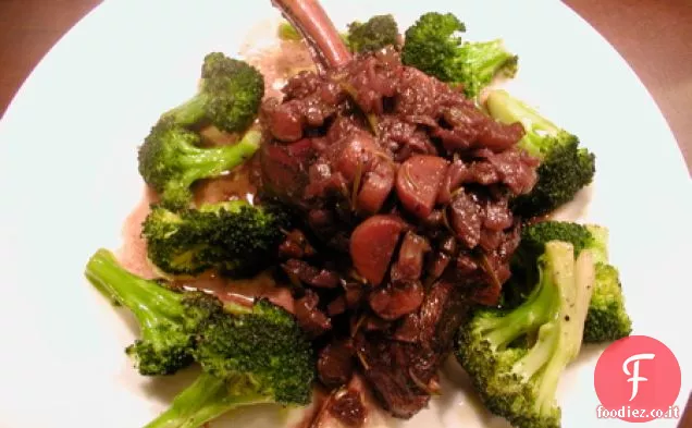 Stinchi di agnello brasati al vino rosso