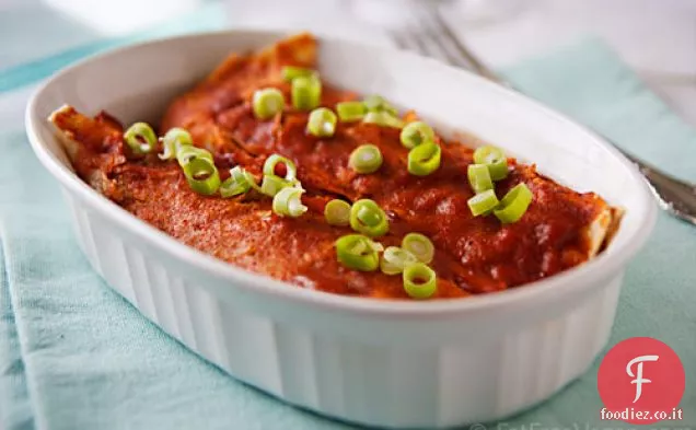 Enchiladas di fagioli neri e zucca estiva