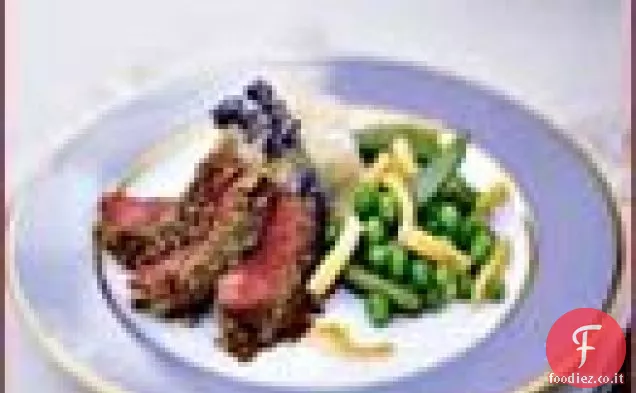 Lombata di agnello in crosta di semi di girasole