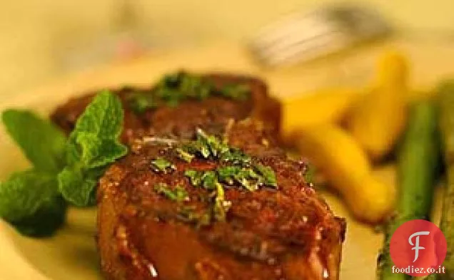 Agnello arrosto con salsa di menta fresca