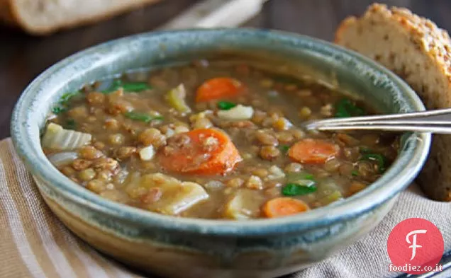 Zuppa di lenticchie con Coriandolo e cumino