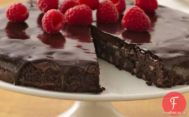Brownie senza glutine Ganache Torte con Lamponi