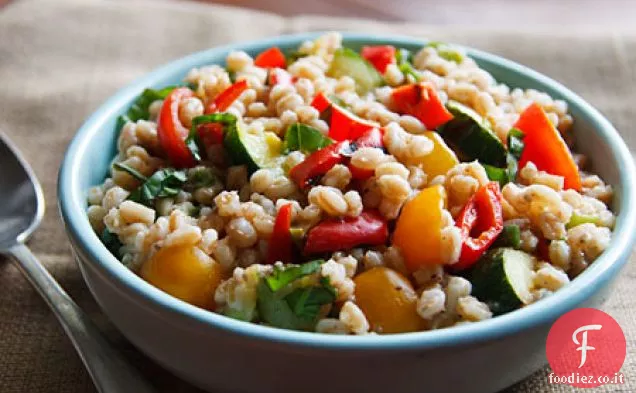 Insalata di Farro con Pomodori e Zucchine Grigliate