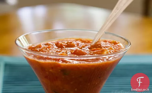 Gazpacho con Pomodori Arrostiti e Peperoni