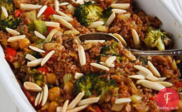 Casseruola di broccoli e riso vegani cremosi