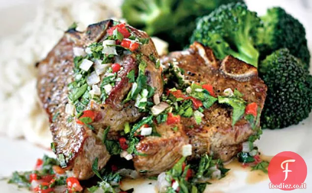 Costolette di agnello con Vinaigrette alle erbe