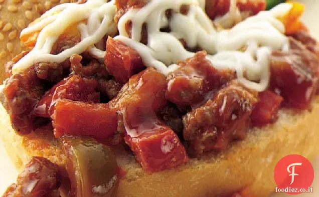 Slow-Cooker Salsiccia Pizza sciatta Joes