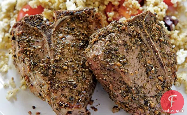 Costolette di agnello con Couscous alle Olive