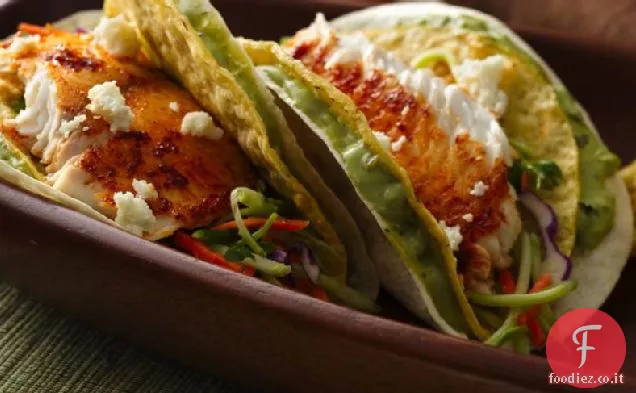 Tacos di pesce morbidi e croccanti