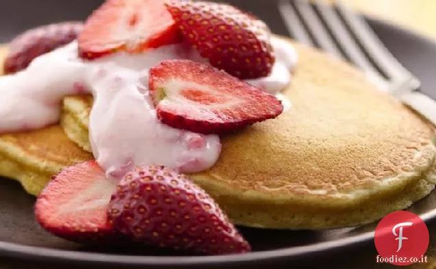 Frittelle di yogurt alla fragola (farina integrale bianca)