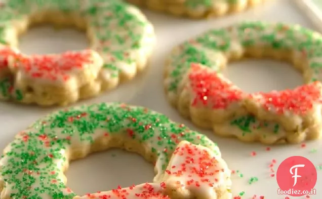 Biscotti di zucchero corona di Natale