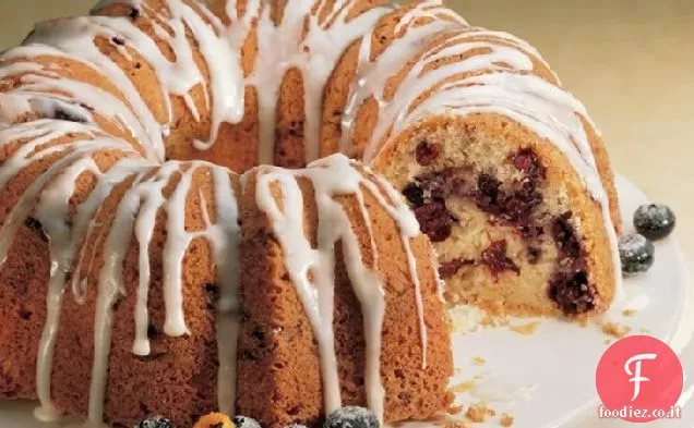 Torta al caffè di mirtillo e ciliegia