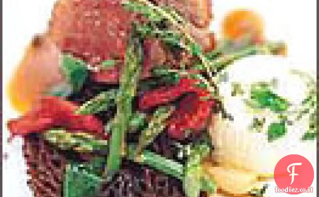 Cremagliera di agnello con pomodoro arrosto Jus