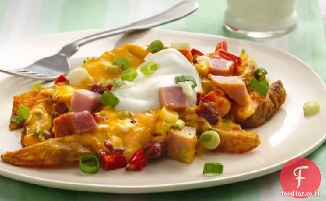 Casseruola di patate al forno caricata