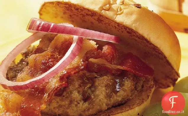Hamburger di tacchino al formaggio blu alla griglia