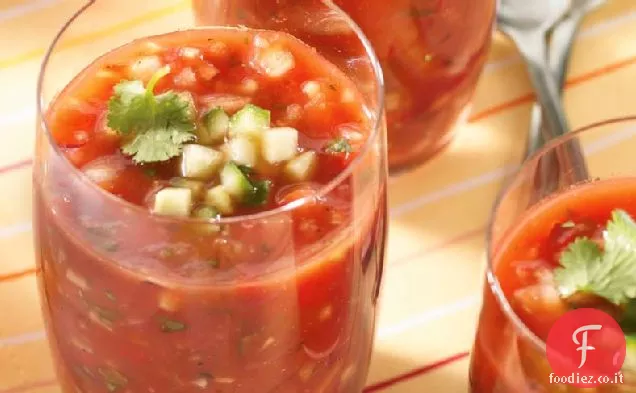 Gazpacho di pomodoro arrostito al fuoco