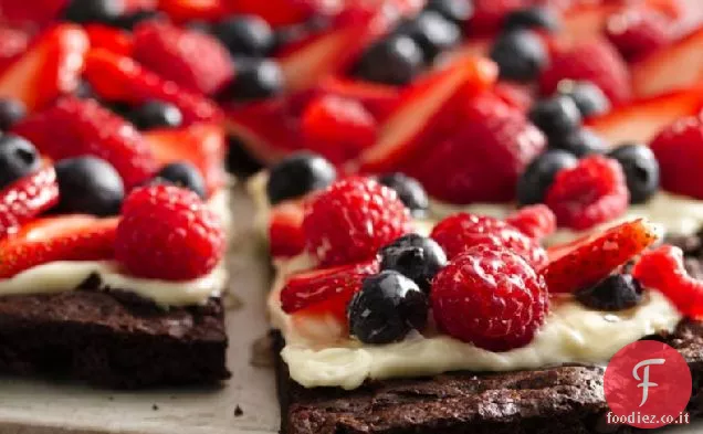 Senza glutine Brownie e frutti di bosco Dessert Pizza