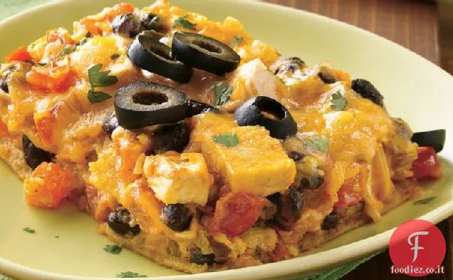 Lasagna di tortilla di pollo al formaggio