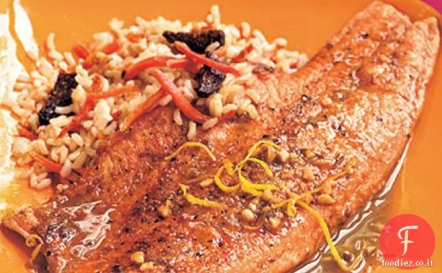 Trota di dragoncello scottata in padella