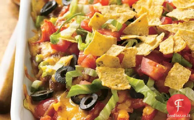 Casseruola di taco di manzo e fagioli