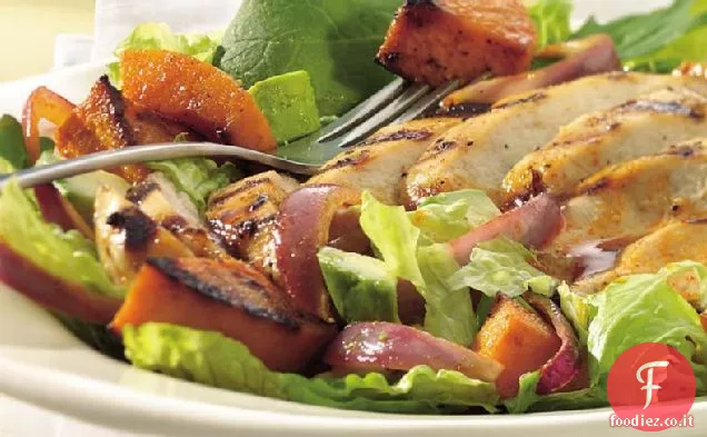 Pollo alla griglia e insalata di zucca con Lime-Taco Dressing