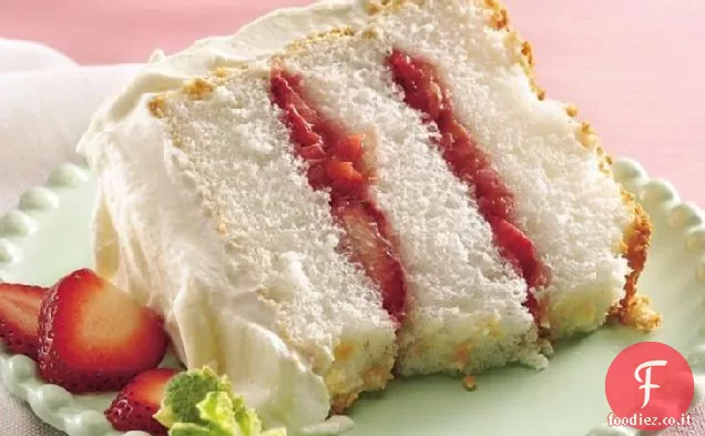Torta angelo fragola-rabarbaro