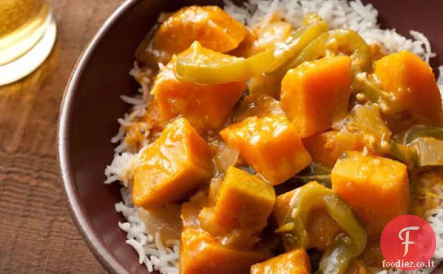 Curry rosso tailandese con zucca Kabocha