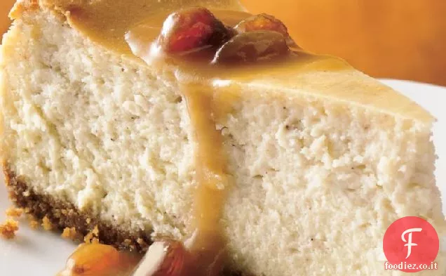 Cheesecake caldo al rum con zucchero di canna e salsa al rum