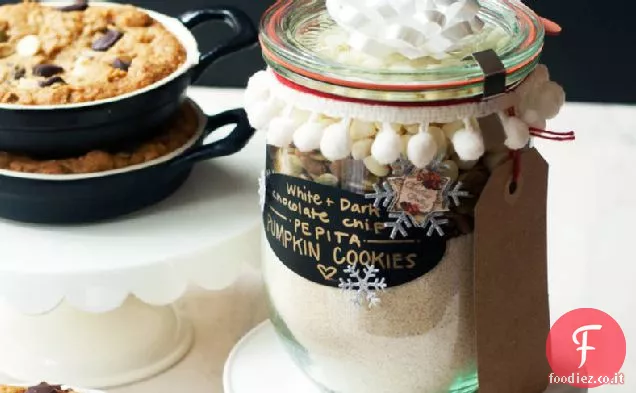 Scaglie di Cioccolato Bianco e Fondente-Pepita Pumpkin Cookie Ramekins