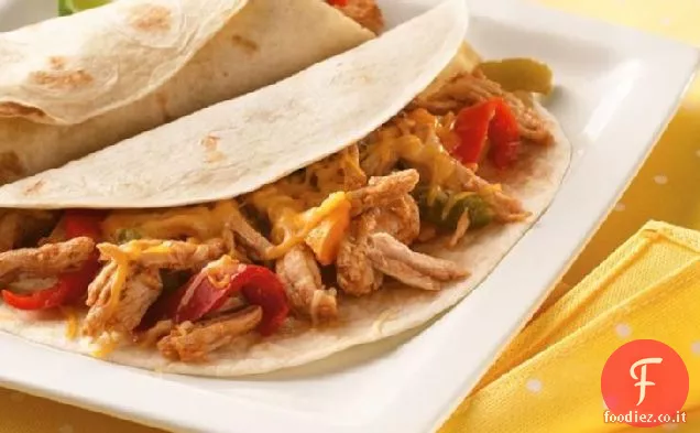 Fajitas di maiale tirato a fornello lento