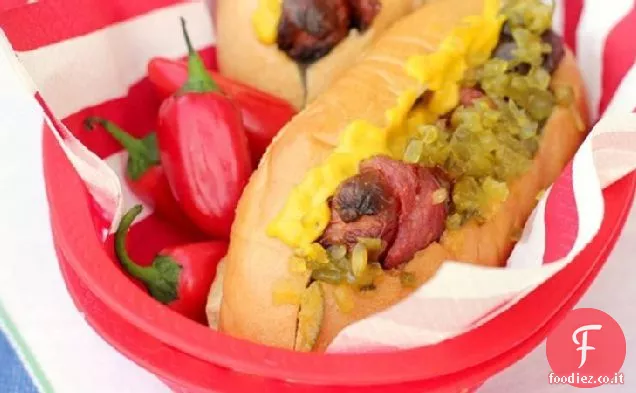 Hot dog avvolti nella pancetta
