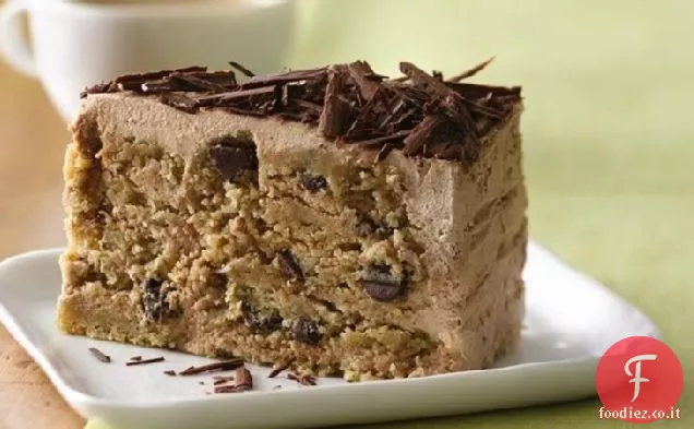 Torta di ghiaccio con gocce di cioccolato senza glutine